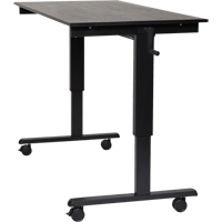 Bureau ajustable pour travail assis et debout, , 48-1/2" h x 59" la x 29-1/2" p, Noir Absolute Business Supply