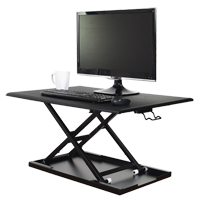 Bureau ajustable pour travail assis et debout, Mod&egrave;le de bureau, 15-3/4" h x 31-1/2" la x 22-1/2" p, Noir Absolute Business Supply