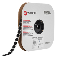Attache Velcoin, Crochet, 3/4" dia., Adh&eacute;sif, Noir Absolute Business Supply