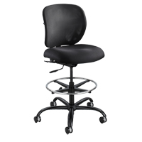 Vue Heavy-Duty Stool, Nylon, Black, 350 lbs. Capacity Absolute Business Supply