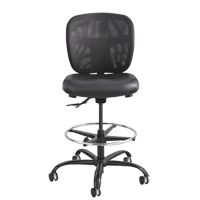 Vue Heavy-Duty Stool, Vinyl, Black, 350 lbs. Capacity Absolute Business Supply