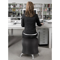 Zenergy Ball Chair, Vinyl, Black, 250 lbs. Capacity Absolute Business Supply