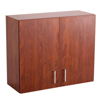 Armoire modulaire murale, 30" h x 36" la x 15" p, 1 tablettes, M&eacute;lamine, Acajou Absolute Business Supply