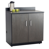 Armoire modulaire de base, M&eacute;lamine, 2 Tablettes, 39" h x 36" la x 25" P, Nuit d'Asie/noir Absolute Business Supply