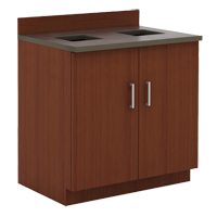Armoire modulaire de base, M&eacute;lamine, 39" h x 36" la x 25" P, Acajou Absolute Business Supply