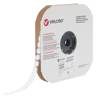 Attache Velcoin, Boucle, 3/4" dia., Adh&eacute;sif, Blanc Absolute Business Supply