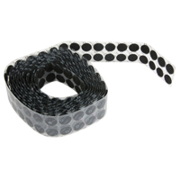 Attaches en jeton, Boucle et crochet, 3/4" dia., Adh&eacute;sif, Noir Absolute Business Supply