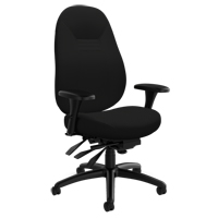 Chaise confortable &agrave; dos moyen, Polyester, Noir, Capacit&eacute; 300 lb Absolute Business Supply