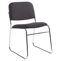 Armless Chair, Fabric, 30" High, 200 lbs. Capacity, Black Absolute Business Supply