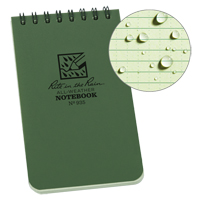 Carnet de notes de poche &agrave; spirale, Couverture souple, Vert, 100 Pages, 3" , 5"  Absolute Business Supply