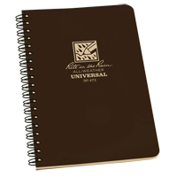 Carnet de notes de poche &agrave; spirale lat&eacute;rale, Couverture souple, Brun, 64 Pages, 4-5/8" , 7"  Absolute Business Supply