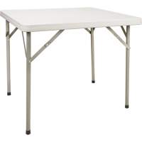 Table pliante, Carr&eacute;e, 34" l x 34" la, Poly&eacute;thyl&egrave;ne, Blanc Absolute Business Supply