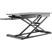 Goya Sit-Stand Workstation, Desktop Unit, 22" H x 31-1/2" W x 24" D, Black Absolute Business Supply