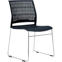 Activ Series Stacking Chairs, Polypropylene, 32-3/8" High, 275 lbs. Capacity, Black Absolute Business Supply