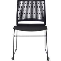Activ Series Stacking Chairs, Polypropylene, 32-3/8" High, 275 lbs. Capacity, Black Absolute Business Supply