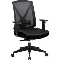 Chaise ajustable de premi&egrave;re qualit&eacute; &agrave; basculement synchronis&eacute; s&eacute;rie Activ, Tissu/Mailles, Noir, Capacit&eacute; 275 lb Absolute Business Supply