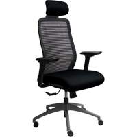 Chaise de bureau ajustable s&eacute;rie Era avec appui-t&ecirc;te, Tissu/Mailles, Noir, Capacit&eacute; 275 lb Absolute Business Supply