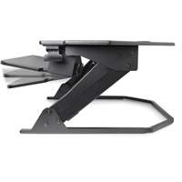 Goya Sit-Stand Corner Work Station, Desktop Unit, 20" H x 42" W x 37-4/5" D, Black Absolute Business Supply