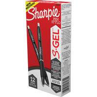 Stylo S-Gel, Noir, 0,7 mm, R&eacute;tractable Absolute Business Supply
