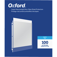 Pochettes prot&egrave;ge-documents anti&eacute;blouissantes gros calibre Oxford Absolute Business Supply