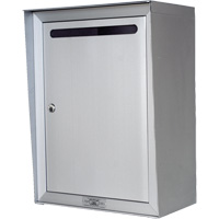Collection Box, Wall -Mounted, 16-3/16" x 6-3/8", Aluminum Absolute Business Supply