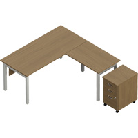 Bureau en "L" avec caisson Newland Absolute Business Supply