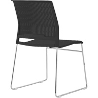 Stacking Chairs, Polypropylene, 32-3/8" High, 250 lbs. Capacity, Black Absolute Business Supply