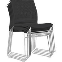 Stacking Chairs, Polypropylene, 32-3/8" High, 250 lbs. Capacity, Black Absolute Business Supply