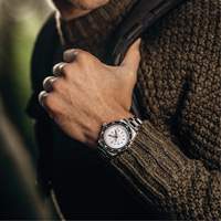 Grande montre automatique de plong&eacute;e &eacute;dition arctique GSAR avec bracelet en acier inoxydable, Num&eacute;rique, &agrave; piles, 41 mm, Argent Absolute Business Supply