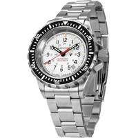 Grande montre automatique de plong&eacute;e &eacute;dition arctique GSAR avec bracelet en acier inoxydable, Num&eacute;rique, &agrave; piles, 41 mm, Argent Absolute Business Supply