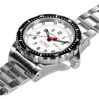 Tr&egrave;s grande montre automatique &eacute;dition arctique avec jour/date avec bracelet en acier inoxydable, Num&eacute;rique, &agrave; piles, 46 mm, Argent Absolute Business Supply