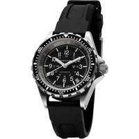 Montre Steel Navigator avec date sur ensemble bracelet en caoutchouc noir de trois morceaux, Num&eacute;rique, &agrave; piles, 36 mm, Noir Absolute Business Supply
