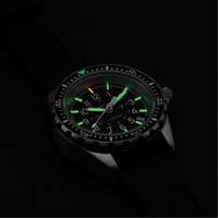 Montre Steel Navigator avec date sur ensemble bracelet en caoutchouc noir de trois morceaux, Num&eacute;rique, &agrave; piles, 36 mm, Noir Absolute Business Supply