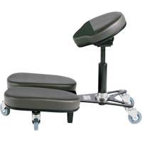 Chaise &agrave; genoux r&eacute;glable, Vinyle, Noir/gris Absolute Business Supply