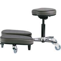 Chaise &agrave; genoux r&eacute;glable, Vinyle, Noir/gris Absolute Business Supply
