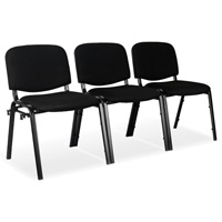 Stacking Chairs, Fabric, 32" High, 250 lbs. Capacity, Black Absolute Business Supply