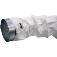 White 12" x 12' Distribution Ducting Kit, Adapter & Clamp Absolute Business Supply