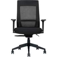 Chaise &agrave; dossier moyen avec m&eacute;canisme &agrave; basculement synchronis&eacute; &agrave; d&eacute;tection de poids , Mailles, Noir Absolute Business Supply