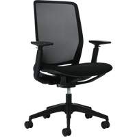 Chaise &agrave; dossier haut avec basculement synchronis&eacute; robuste Kody, Mailles, Noir, Capacit&eacute; 300 lb Absolute Business Supply