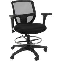 Mesh Work Stool, Mobile, Adjustable Height, 450 lbs. Capacity Absolute Business Supply