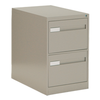 Vertical Filing Cabinet with Recessed Drawer Handles, 2 Drawers, 18.15" W x 26.56" D x 29" H, Beige Absolute Business Supply
