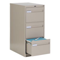 Vertical Filing Cabinet with Recessed Drawer Handles, 3 Drawers, 18.15" W x 26.56" D x 40" H, Beige Absolute Business Supply