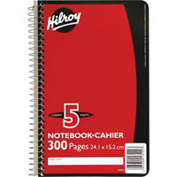 Carnet &agrave; spirale 5 sujets Absolute Business Supply
