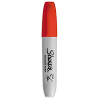 Permanent Marker, Red, Chisel Tip Absolute Business Supply