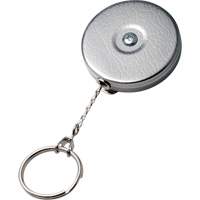 Porte-cl&eacute;s autor&eacute;tractable de s&eacute;rie Original, Chrome, C&acirc;ble 24", Fixation Agrafe de ceinture Absolute Business Supply