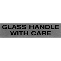 &eacute;tiquettes pour traitement sp&eacute;cial Glass Handle with Care, 5" lo x 2" la, Noir/rouge Absolute Business Supply