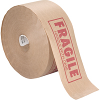 Pre-Printed Gummed Tapes, 76 mm (3") x 137 m (449.475'), Kraft Absolute Business Supply