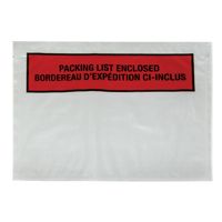 Pochette pour bordereau d'exp&eacute;dition, 7" lo x 5-1/2" la, Style Insertion par l'arri&egrave;re Absolute Business Supply