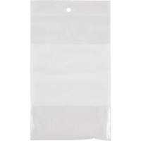 White Block Poly Bags, Reclosable, 6" x 4", 2 mils Absolute Business Supply