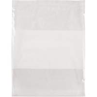 White Block Poly Bags, Reclosable, 15" x 12", 2 mils Absolute Business Supply